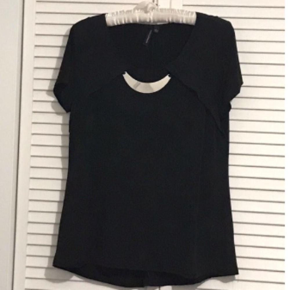Black Short Sleeve Top Size Large